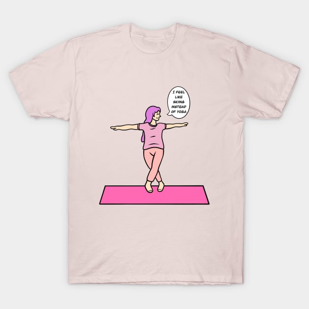 Yoga Standing Spinal Twist Pose T-Shirt by Andrew Hau